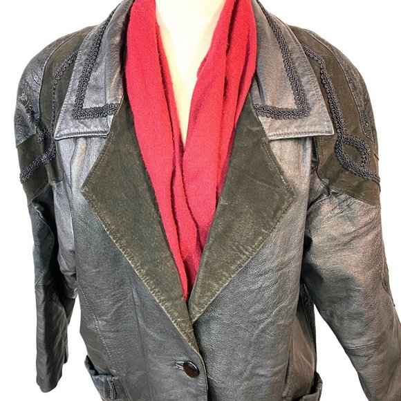 General Clothing Company Jackets & Coats Vtg General Clothing Coblack Long Leather Coat